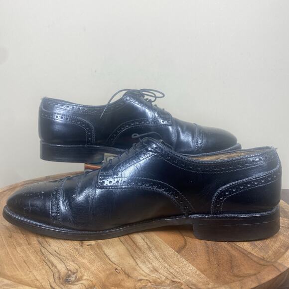 Allen Edmonds Sanford Mens Black Size 9.5 Leather Oxford‎ Cap Toe Dress Shoes main image 8